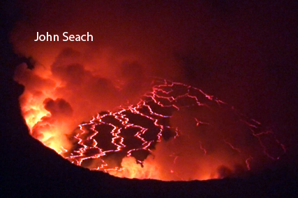 lava lake nyiragongo volcano